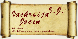 Vaskrsija Jocin vizit kartica